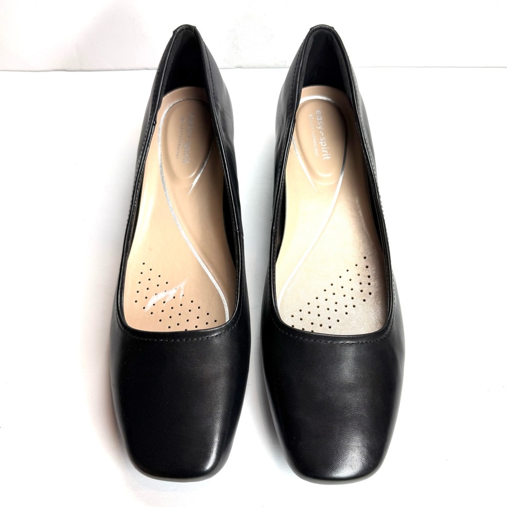 NIB Easy Spirit Women’s Black Low Block Heel Square Toe Pumps Size‎ 12M